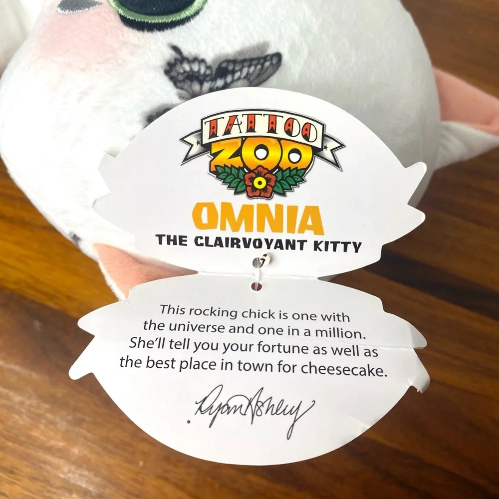 NWT Ryan Ashley Tattoo Zoo Omnia Plush Cat Clairvoyant Kitty HTF OOS Online New